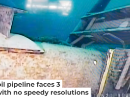 A section of Enbridge’s Line 5 runs along the bottom of the Straits of Mackinac in Michigan. Michigan Department of Environment, Great Lakes and Energy via AP